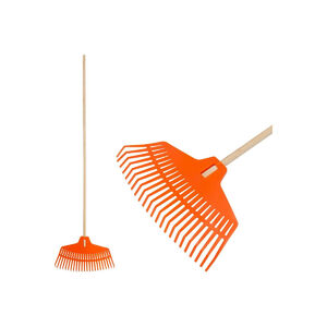 Lombseprű műanyag nyelezett 23 fog&uacute; 150 cm egyenes narancss&aacute;rga R132 ST