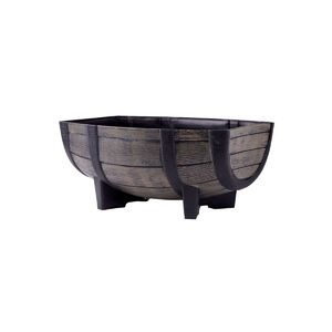 Vir&aacute;gtart&oacute; f&eacute;lhord&oacute; műa. Woodeff, 29 x 41 x 19 cm, nat&uacute;r, fa hat&aacute;s