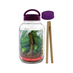 &Uuml;veg 4250 ml műanyag foganty&uacute;s tetővel, csipesszel  *9625