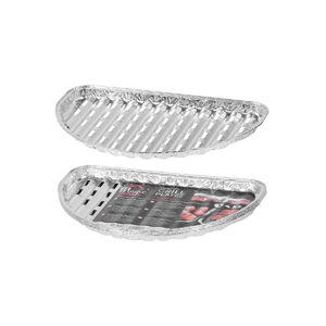 Grillt&aacute;l lapos MagicHome 33 x 19 x 2,0 cm, 4 db, f&eacute;lk&ouml;r alak&uacute;, &aacute;tlyukaszt&oacute;, ALU