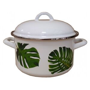 Zom&aacute;ncozott faz&eacute;k+fedő Xalice 20 cn 2,35 l Z&ouml;ld lev&eacute;l