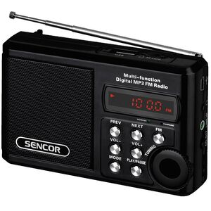 T&aacute;skar&aacute;di&oacute; SRD-215 B Sencor FM digit&aacute;lis LED kijelző