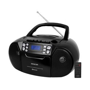 Kimeneti teljes&iacute;tm&eacute;ny 4 W RMS (2 x 2 W) A k&ouml;vetkezőket j&aacute;tssza le: CD-R / RW, Bluetooth, MP3 &eacute;s USB CD-ről 20, MP3 lej&aacute;tsz&oacute;r&oacute;l ak&aacute;r 99 sz&aacute;m programozhat&oacute; lej&aacute;tsz&aacute;sa Bluetooth V2.1 + EDR,USB csatlakoz&oacute; AUX-IN bemenet k&uuml;lső k&eacute;sz&uuml;l&eacute;k csatlakoztat&aacute;s&aacute;hoz, Jack 3,5 mm AUX-OUT kimenet f&uuml;lhallgat&oacute; csatlakoztat&aacute;s&aacute;hoz, Jack 3,5 mm Sztere&oacute; FM r&aacute;di&oacute;vevő 87,5 - 108 MHz,Digit&aacute;lis hangol&aacute;s &eacute;s a frekvencia megjelen&iacute;t&eacute;se,30 programhely az FM r&aacute;di&oacute;hoz,Ism&eacute;telt &eacute;s v&eacute;letlenszerű lej&aacute;tsz&aacute;s funkci&oacute;,T&aacute;vvez&eacute;rl&eacute;s,Kih&uacute;zhat&oacute; antenna FM r&aacute;di&oacute; v&eacute;tel&eacute;hez Sztere&oacute; FM v&eacute;tel jelző,LCD kijelző h&aacute;tt&eacute;rvil&aacute;g&iacute;t&aacute;ssal T&aacute;pell&aacute;t&aacute;s: AC 100-240 V, 50/60 Hz vagy 6 x 1,5V D / LR20 t&iacute;pus&uacute; elem (nem a csomag r&eacute;sze)