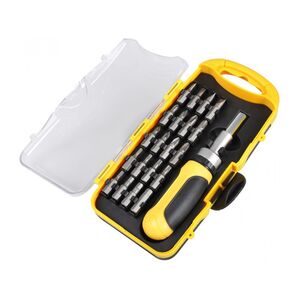 Racsnis csavarh&uacute;z&oacute; 50 mm hosszabb&iacute;t&oacute; 4 db 25 mm SL bit 4 db 25 mm PH Philips bit 4 db 25 mm PZ Pozidriv bit 4 db 25 mm TX torx bit 4 db 25 mm H imbusz bit