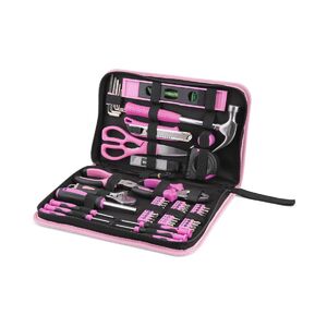Minős&eacute;gi szersz&aacute;mk&eacute;szlet kiv&aacute;l&oacute; &aacute;ron A k&eacute;szlet 71 alkatr&eacute;szt tartalmaz St&iacute;lusos r&oacute;zsasz&iacute;n kivitel Ergonomikus markolatok Minős&eacute;gi felhaszn&aacute;lt anyagok Praktikus nejlon tok Nagy megb&iacute;zhat&oacute;s&aacute;g &eacute;s hossz&uacute; &eacute;lettartam Csomag tartalma v&iacute;zm&eacute;rt&eacute;k 9" kalap&aacute;cs kalap&aacute;csfed&eacute;l t&ouml;rők&eacute;s 18 mm 10 p&oacute;tk&eacute;s 18 mm 8"-os oll&oacute; m&eacute;rőszalag 3 m 5 db 2-6 mm-es hatsz&ouml;gkulcs 6"-os kombin&aacute;lt fog&oacute; fog&oacute; hossz&uacute; orral 6" &aacute;ll&iacute;that&oacute; kulcs 6" 6,35 mm -es bittart&oacute; 6 db &oacute;r&aacute;s csavarh&uacute;z&oacute;: PH000,00,0, SL2.0,2,4,3,0 30 db 25 mm -es bit 10 db k&aacute;belk&ouml;teg
