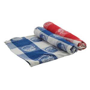 Konyharuha 50x70cm-es alm&aacute;s k&eacute;k piros