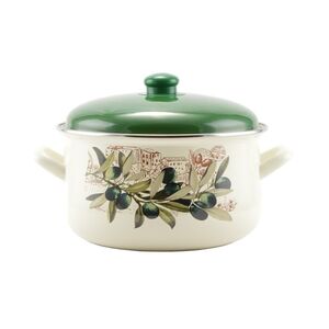 Zom&aacute;ncozott  l&aacute;bas+fedő 24cm-es 6L-es oliva Savasan