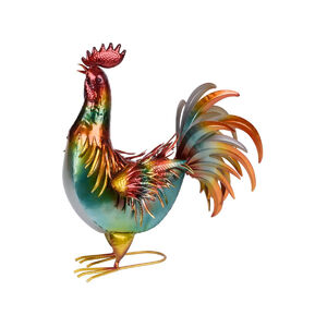 Kerti dekor&aacute;ci&oacute;  Kakas, f&eacute;mlemez, 40x20x50 cm Mecco