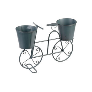 Kerti dekor&aacute;ci&oacute; Mecco, Ker&eacute;kp&aacute;r cser&eacute;ptart&oacute; 2 vir&aacute;gcserephez, 50x15x37 cm