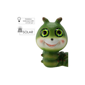Kerti herny&oacute; figura napelemes LED vil&aacute;g&iacute;t&aacute;ssal Dekorat&iacute;v herny&oacute; figura k&eacute;t melegfeh&eacute;r LED a szemekkel. Napenergi&aacute;val műk&ouml;dik (1,2 V-os NiMH 300 mAh-s akkumul&aacute;tor). Tart&oacute;s, időj&aacute;r&aacute;s&aacute;ll&oacute; magn&eacute;zium-&uuml;vegsz&aacute;l kompozitb&oacute;l (MGO) k&eacute;sz&uuml;lt.