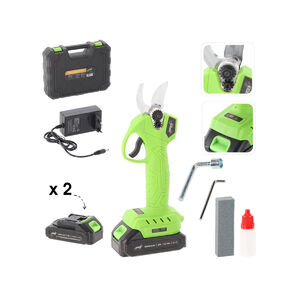 Szerezzen nagyobb teljes&iacute;tm&eacute;nyt &eacute;s k&eacute;nyelmet kert&eacute;szked&eacute;s k&ouml;zben ezzel a maximum 600 W-os akkus &aacute;gv&aacute;g&oacute;val! ?? Ez a praktikus &eacute;s k&ouml;nnyű, sz&eacute;nkefe n&eacute;lk&uuml;li motorral ell&aacute;tott &aacute;gv&aacute;g&oacute; k&ouml;nnyed&eacute;n, k&aacute;belek &eacute;s kompromisszumok n&eacute;lk&uuml;l kezeli az ak&aacute;r 30 mm &aacute;tm&eacute;rőjű &aacute;gakat. A k&eacute;nyelmes egykezes kezel&eacute;s, a karcs&uacute; kialak&iacute;t&aacute;s &eacute;s az alacsony s&uacute;ly m&eacute;g a hosszabb munk&aacute;kat is k&ouml;nnyed&eacute;n elv&eacute;gzi. A k&eacute;szlet k&eacute;t akkumul&aacute;tort &eacute;s egy t&ouml;ltőt tartalmaz &ndash; a dobozb&oacute;l kiv&eacute;ve azonnal haszn&aacute;latra k&eacute;sz. Főbb jellemzők &eacute;s előny&ouml;k: ?? Maxim&aacute;lis v&aacute;g&aacute;si &aacute;tm&eacute;rő: 30 mm &ndash; Ide&aacute;lis a legt&ouml;bb &aacute;ghoz ? Sz&eacute;nkefe n&eacute;lk&uuml;li motor &ndash; Nagyobb tart&oacute;ss&aacute;g &eacute;s csendes műk&ouml;d&eacute;s ?? K&eacute;t darab 2 Ah-s akkumul&aacute;torral &ndash; Ak&aacute;r 3 &oacute;ra &uuml;zemidő ?? Műszaki adatok &eacute;s specifik&aacute;ci&oacute;k: Maxim&aacute;lis v&aacute;g&aacute;si &aacute;tm&eacute;rő: 0&ndash;30 mm Pengeny&iacute;l&aacute;s tartom&aacute;ny: 1,5&ndash;2,5 cm &Aacute;gv&aacute;g&oacute; s&uacute;lya: 600 g Akkumul&aacute;tor s&uacute;lya: 300 g Fesz&uuml;lts&eacute;g: 21 V Maxim&aacute;lis teljes&iacute;tm&eacute;ny: 600 W &Uuml;zemidő: 2&ndash;3 &oacute;ra T&ouml;lt&eacute;si idő: 1,5&ndash;2 &oacute;ra &Uuml;zemi hőm&eacute;rs&eacute;klet: -10&deg;C &eacute;s 50&deg;C k&ouml;z&ouml;tt Motor: Sz&eacute;nkefe n&eacute;lk&uuml;li Tartalmazza: T&ouml;ltőt, K&eacute;t darab 2 Ah-s akkumul&aacute;tort