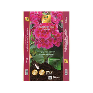 5,5-7 pH Felhaszn&aacute;l&aacute;sra k&eacute;sz vir&aacute;gf&ouml;ld musk&aacute;tlif&eacute;l&eacute;k &eacute;s egy&eacute;b balkonokon, teraszokon &eacute;s t&eacute;li kertekben tartott vir&aacute;gos d&iacute;szn&ouml;v&eacute;nyekhez. Alkalmas minden balkonn&ouml;v&eacute;ny &uuml;ltet&eacute;s&eacute;hez, &aacute;t&uuml;ltet&eacute;s&eacute;hez. &Ouml;sszet&eacute;tel: finomra dar&aacute;lt feh&eacute;r tőzeg, feketetőzeg, homok, agyag, műtr&aacute;gya. Kiszerel&eacute;s: 50 liter &eacute;s 20 liter Megn&ouml;velt t&aacute;panyagtartalom &eacute;s v&iacute;zmegtart&oacute; k&eacute;pess&eacute;g. Kiegyens&uacute;lyozott f&ouml;ldkever&eacute;k fekete &eacute;s feh&eacute;r tőzegből &eacute;s m&eacute;g t&ouml;bb műtr&aacute;gy&aacute;b&oacute;l.