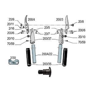 Csavar k&ouml;zponti FELCO 20, 22
