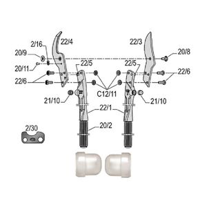 &Uuml;tk&ouml;ző k&eacute;szlet FELCO 21,22 - 2db