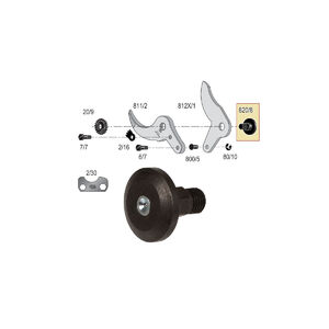 Zs&iacute;rz&oacute;csavar + k&ouml;zponti k&eacute;stengely egyben FELCO 811, 812, 820, 822