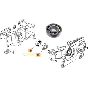 Csap&aacute;gy főtengely 970,971,GS720,820  -  17x40x12mm