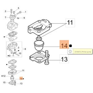 Szivat&oacute;gumi Walbro Sparta 25,26,746,753,755,HT26,27