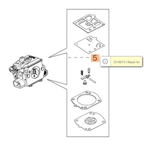 Karbur&aacute;tor jav&iacute;t&oacute; k&eacute;szlet  947, 952, 956, 962, 965, BV 900, GS 520, MB 90, MB 900 - HDA-205