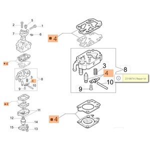 Karbur&aacute;tor jav&iacute;t&oacute; k&eacute;szlet WT Sparta250,746,755 szivat&oacute; gumival,szeleppel