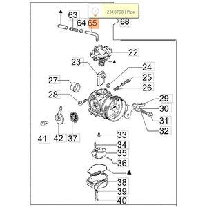 Pipa a karbur&aacute;toron  AM 190, MB 80, MB 800, MTL 50,