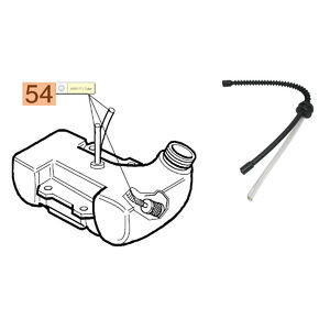 Cső &uuml;zemanyag tankba dupla 750