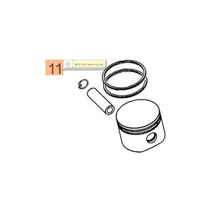 Dugatty&uacute; gyűrű 42 mm - oldalt stiftelt