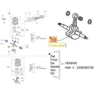 Főtengely 936,937,940,940C,941C,941CX,GS370,GS410C,GS410CX,GS 940