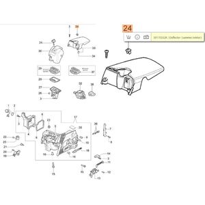 Deflektor (t&eacute;li-ny&aacute;ri &uuml;zemm&oacute;d v&aacute;laszt&oacute;) j&eacute;gcsapda 937,941C-CX,GS370,371,410,411,GSH510,560