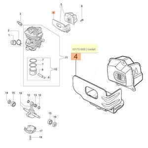 Kipufog&oacute; v&eacute;dő tart&oacute; hőterelő alu GS 370 - 410C - 410 CX,