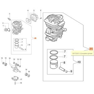 Henger komplett 40 mm - 941 C-CX, GS 410 C-CX - RENDEL&Eacute;SRE
