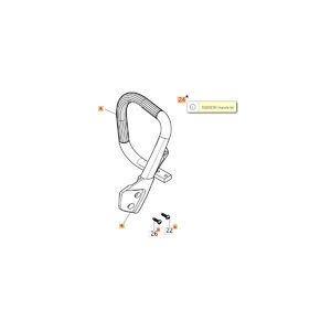 Markolat felső markolat csavarokkal GS 371, GS 411, GS 451 - 50180108