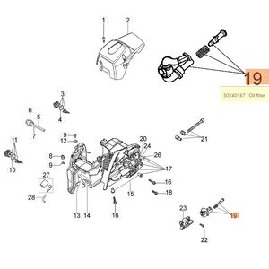 Olajszűrő + olajcső - GS 35 - GS 35C, GS 350- 350C  