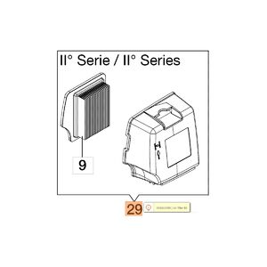 L&eacute;gszűrő levegőszűrő fed&eacute;l l&eacute;gszűrővel komplett BV 300 &uacute;j