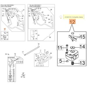 Korm&aacute;nytart&oacute;, szarvtart&oacute; komplett 727-730-733-735-740-750-755, BC 380-420,