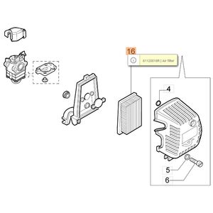 L&eacute;gszűrő levegőszűrő bet&eacute;t pap&iacute;rharm&oacute;nik&aacute;s 746, 753, 755, BCH 500
