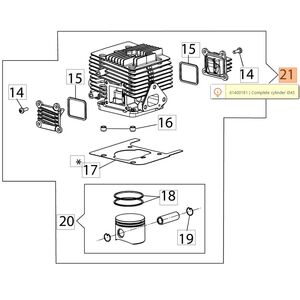Henger komplett 45 mm, BC 530, BC 550 - AKCI&Oacute;