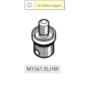 Adapter csavar, ap&aacute;s M10 x 1,5 LHM - Load&Go 130mm - 63129002+63129008+63129015