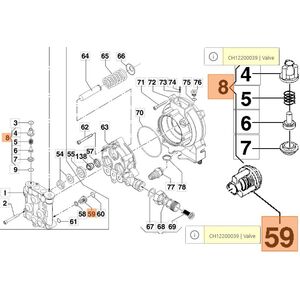 Szelep      PW 170 C, PW 300 HC