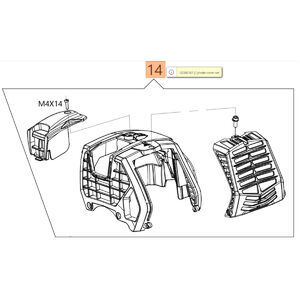 Motor burkolat + kipufog&oacute; burkolat + gyertya fedő szett - BCH 310 - 4 &uuml;temű