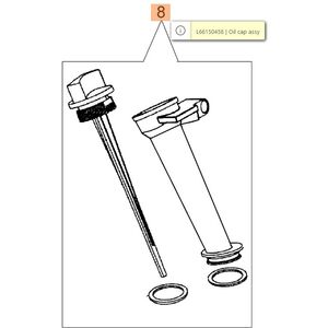 Olajbe&ouml;ntő cső, olajn&iacute;v&oacute; K 40-50-500-600-650-700-800 Emak motorokhoz 