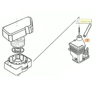 Cső levegő cső l&eacute;gszűrőben K 800HT,K 800HC, MH kap&aacute;&oacute;g&eacute;pek