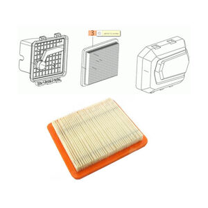 L&eacute;gszűrő levegőszűrő pap&iacute;r !!! EMAK&reg; motorokhoz kb. 127x108mm - K 605,655,805