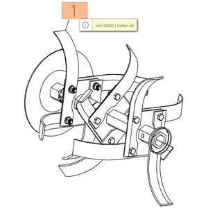 Kapasor oldalt&aacute;rcs&aacute;val jobb oldali MH 197 RK-RKS, MH 198 RK, K 800 HC motor