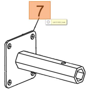 Ker&eacute;ktengely 6-sz&ouml;gű, 6-sz&ouml;gletű csatlakoz&aacute;ssal MH 197 RK- RKS