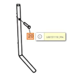 Csoroszlya r&ouml;gz&iacute;tő csapszeg MH 155 K, MH 175 RK-RKS, BT 195, 218