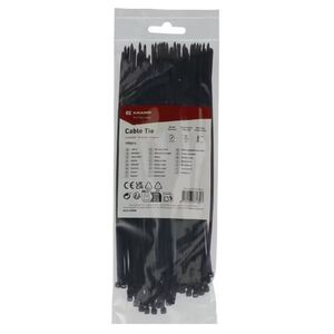 Kramp UV &aacute;ll&oacute; k&aacute;belk&ouml;tegelő 2.5 x 200 mm fekete 100 db