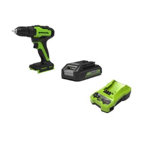 Fúró-csavarozó akkumulátoros Greenworks GD24DD35K2 24v, 35 nm, akku és töltővel