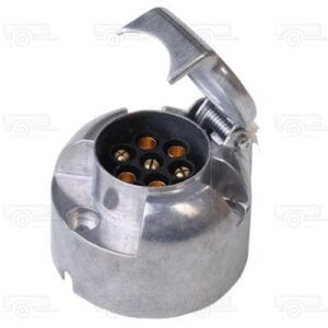 7 pólusú csatlakozó aljzat - fém