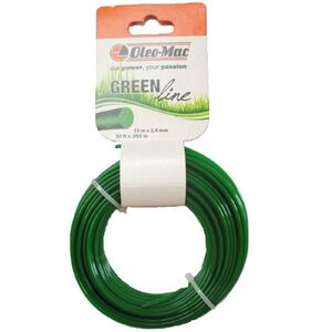 Fűnyíró damil Oleo-Mac 2.4x15m kerek zöld GreenLine