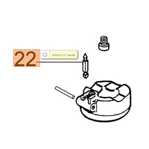 Karburátor tűszelep AM150, 180, 190, MB80, 800, SA18, PA1030 - DellOrto